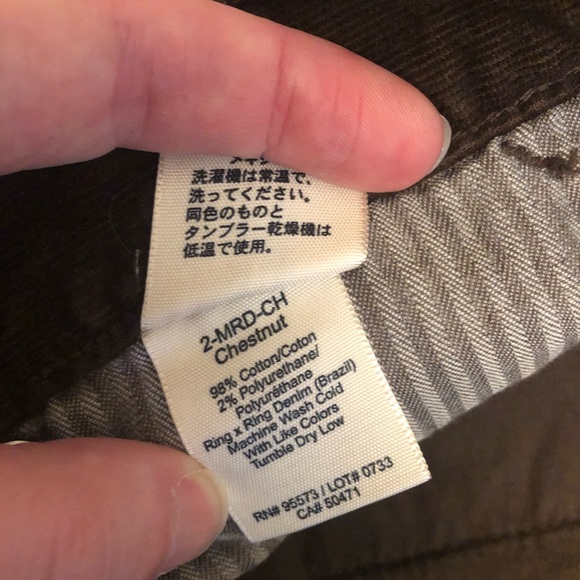 Chocolate Brown Paper Denim & Cloth Corduroys EUC - Picture 6 of 6
